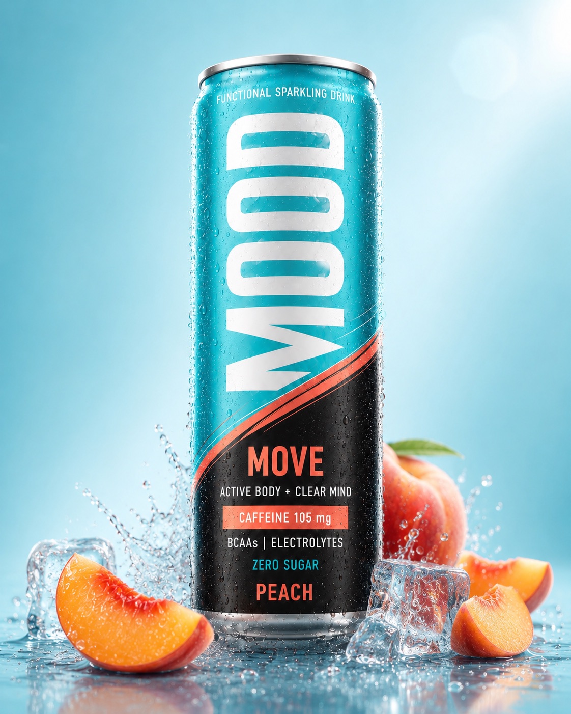 MOVE Peach Dose mit Pfirsich-Splash